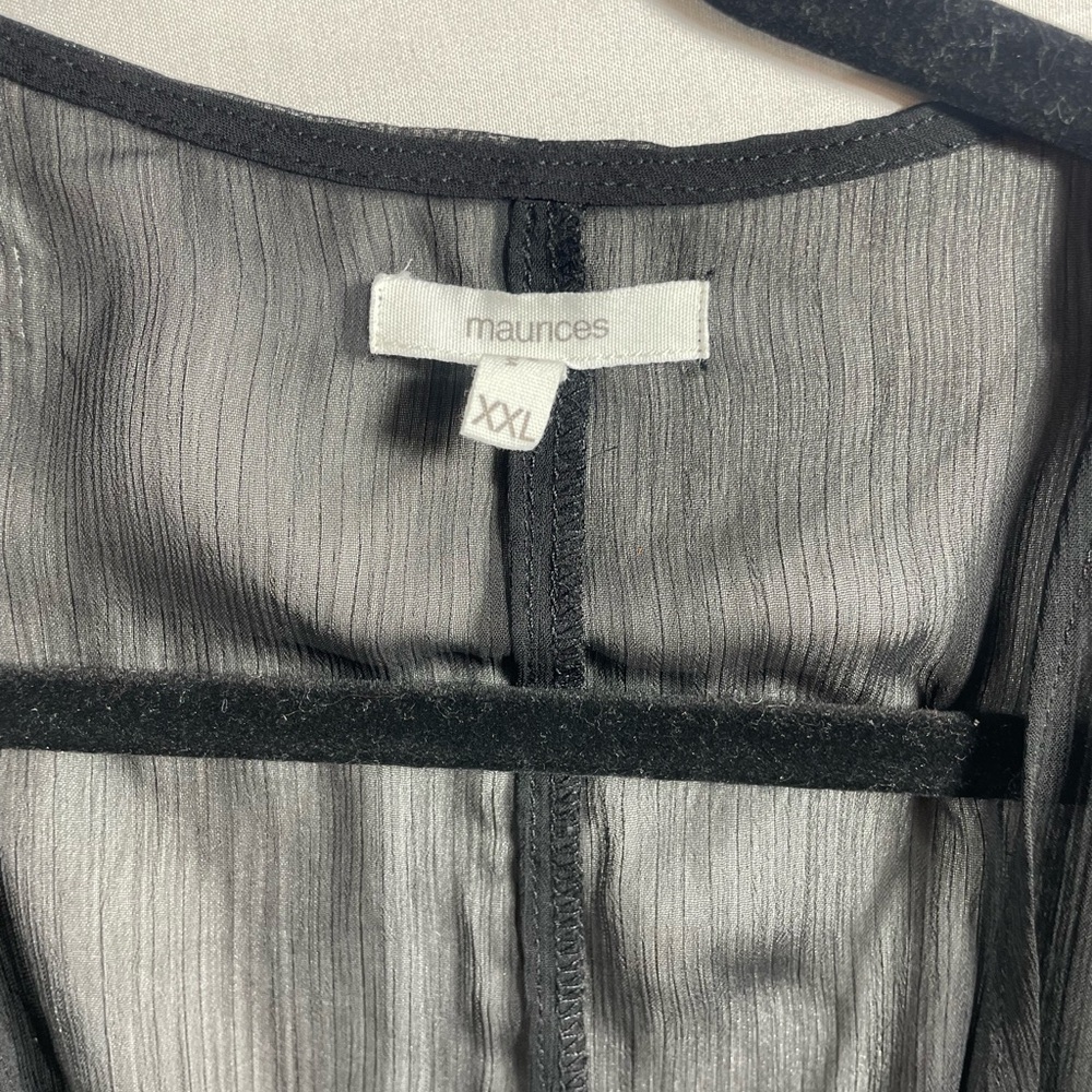Maurices Black Sheer Textured Kimono Cardigan - Picture 2 of 8
